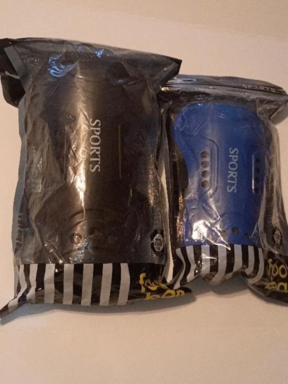 Sports Chin Guards, Blue & Black For Small Youth, 2 Sets